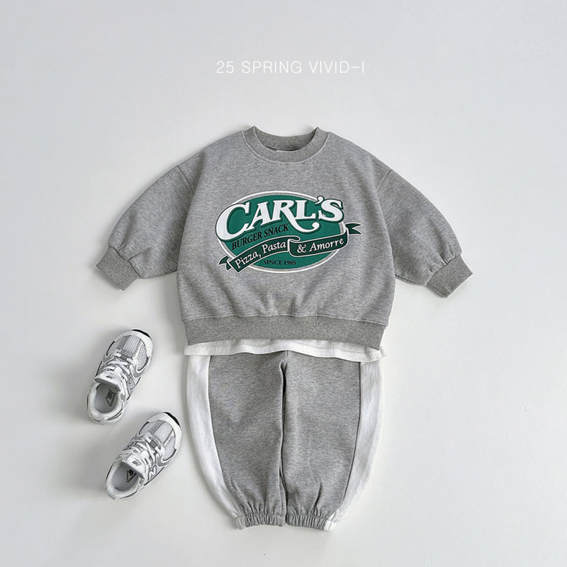 Vivid I - Korean Children Fashion - #childrensboutique - Line Raglan Top Bottom Set - 4