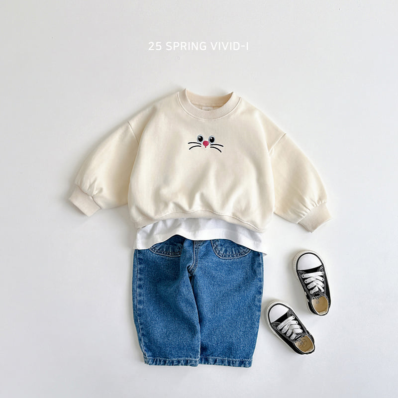 Vivid I - Korean Children Fashion - #designkidswear - Cat Crop Sweatshirts - 8