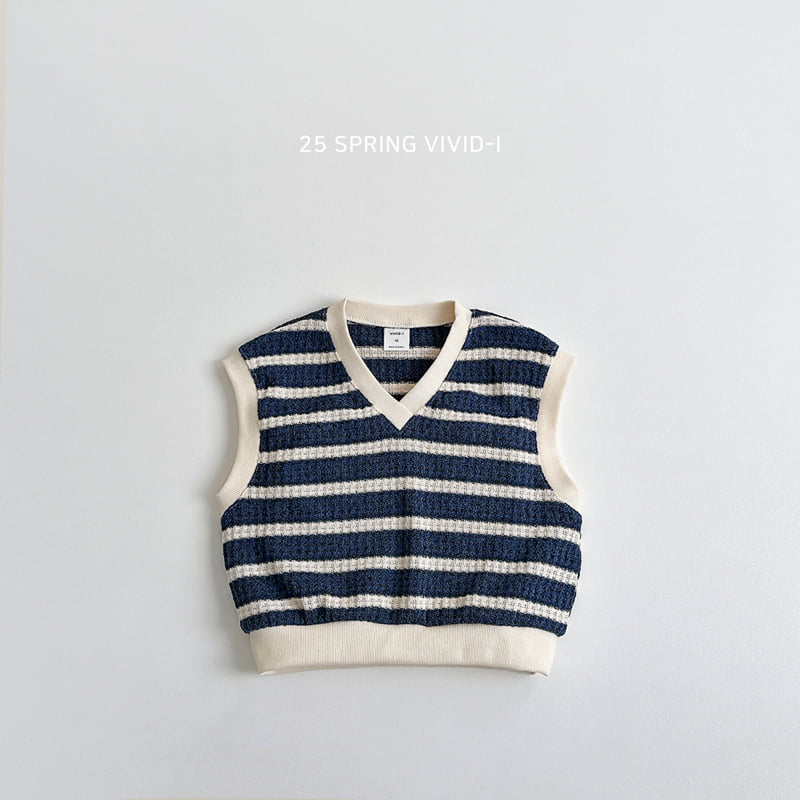 Vivid I - Korean Children Fashion - #designkidswear - Knit Stripe Vest - 6