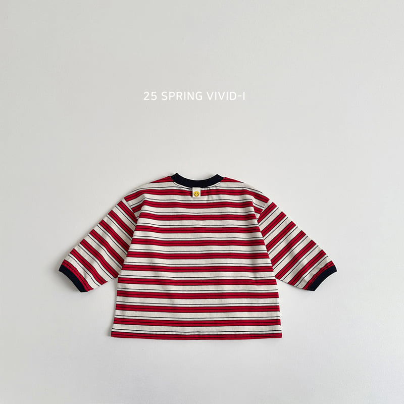 Vivid I - Korean Children Fashion - #designkidswear - Smile Stripe Tee - 5