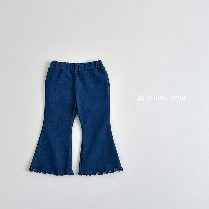 Vivid I - Korean Children Fashion - #childrensboutique - Span Denim Bootcut Pants - 4