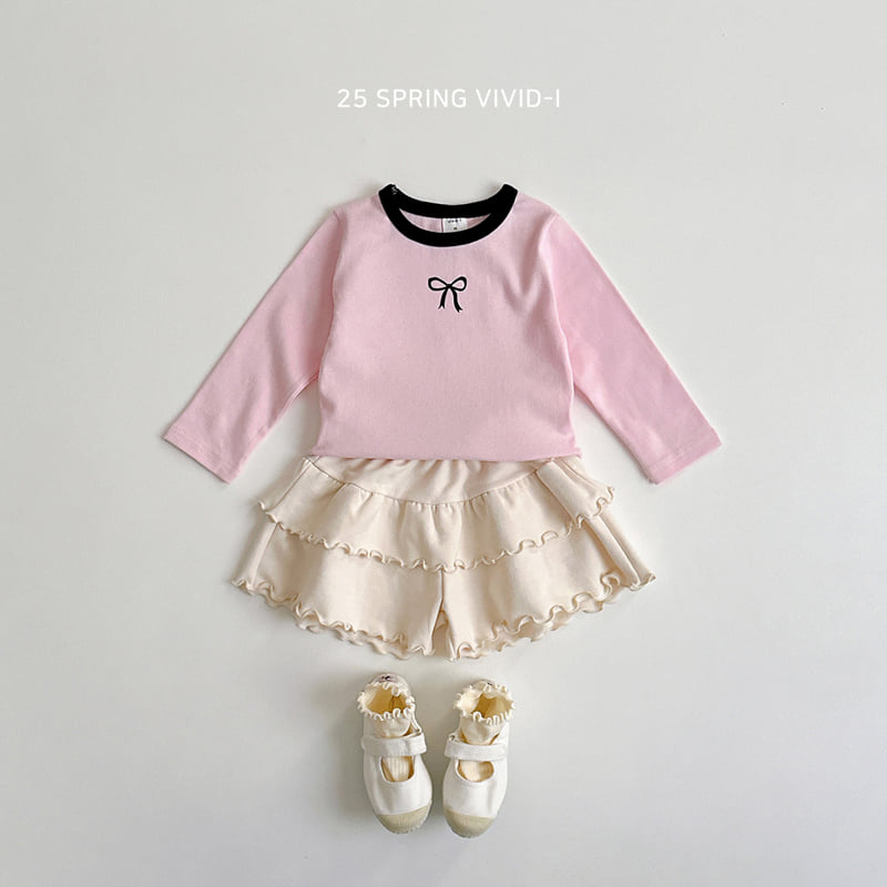 Vivid I - Korean Children Fashion - #designkidswear - Ribbon Single Tee - 12