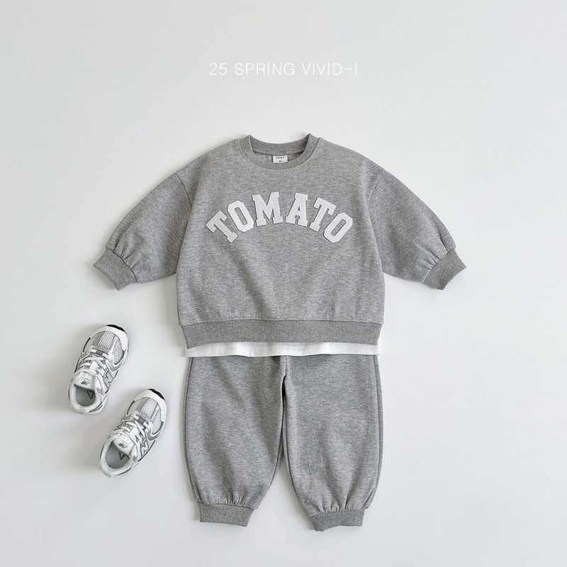 Vivid I - Korean Children Fashion - #designkidswear - Tomato Embroidery Top Bottom Set - 8