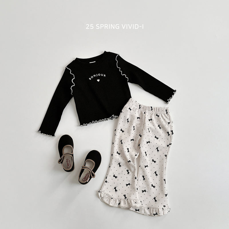 Vivid I - Korean Children Fashion - #discoveringself - Pattern Frill Bootcut Pants - 11