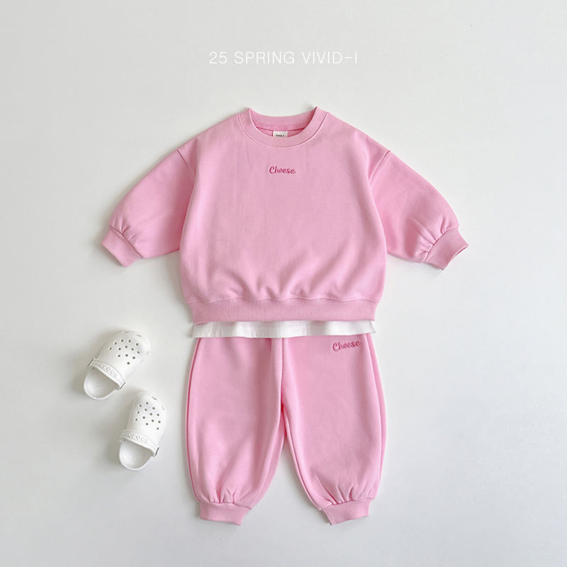 Vivid I - Korean Children Fashion - #discoveringself - Cheese Embroidery Top Bottom Set - 8
