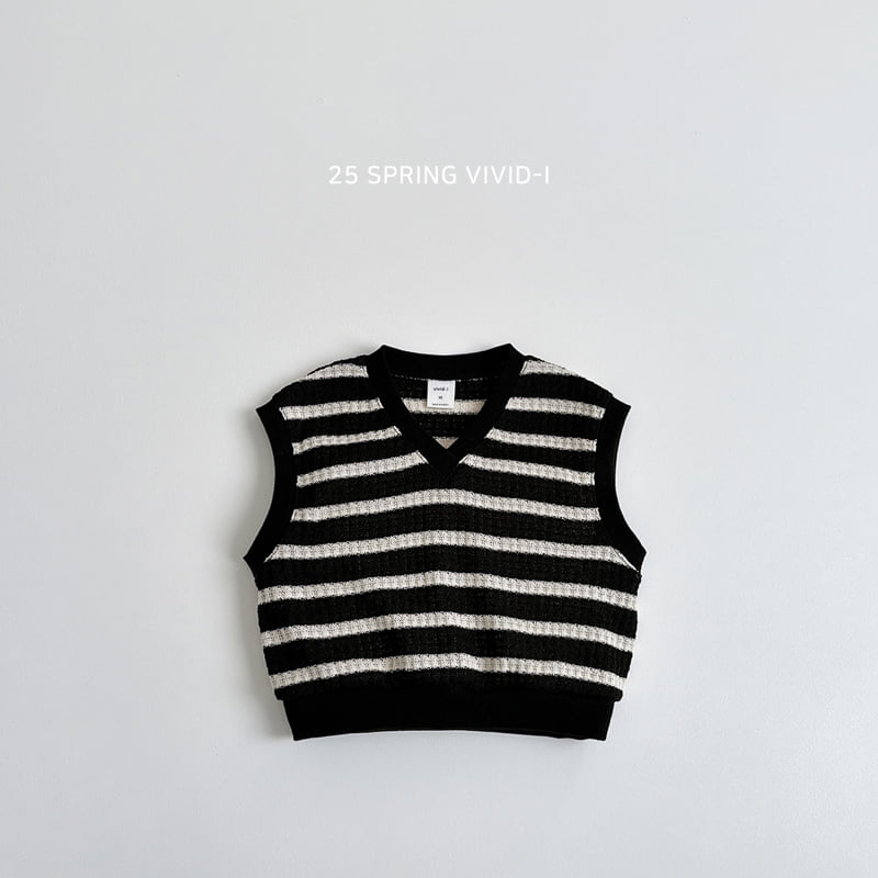 Vivid I - Korean Children Fashion - #discoveringself - Knit Stripe Vest - 7