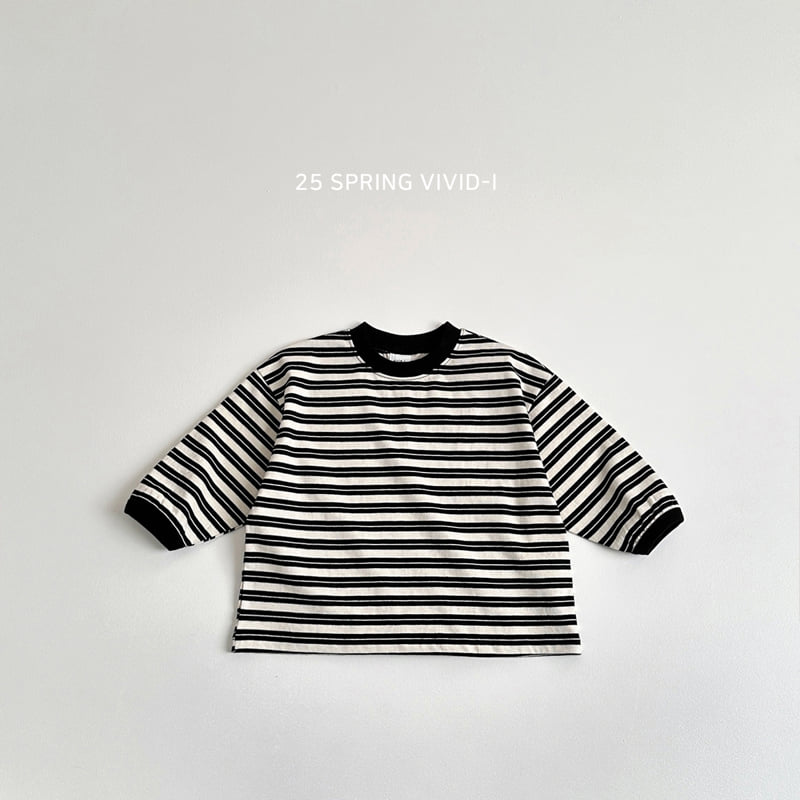 Vivid I - Korean Children Fashion - #discoveringself - Smile Stripe Tee - 6