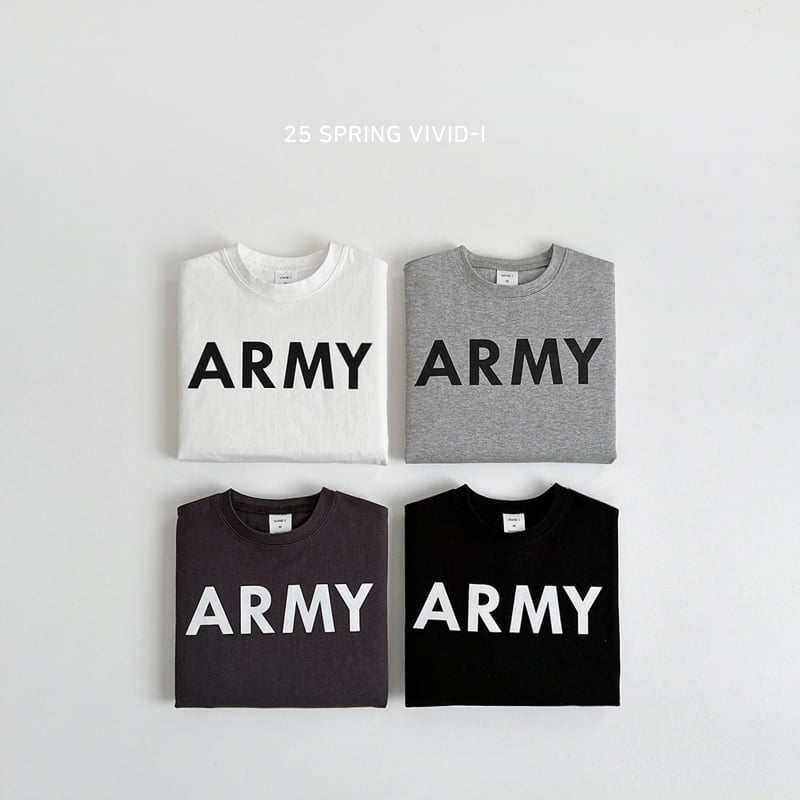 Vivid I - Korean Children Fashion - #discoveringself - Army Short Sleeve Tee