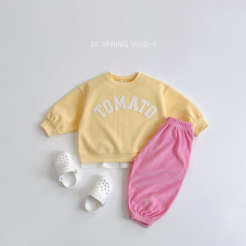 Vivid I - Korean Children Fashion - #discoveringself - Tomato Embroidery Top Bottom Set - 9