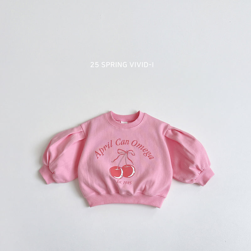Vivid I - Korean Children Fashion - #discoveringself - Cherry Crop Sweatshirts - 5