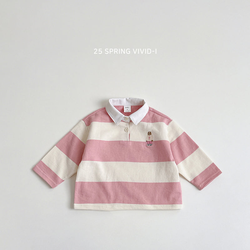 Vivid I - Korean Children Fashion - #discoveringself - Large Stripe Collar Sweatshirts - 4