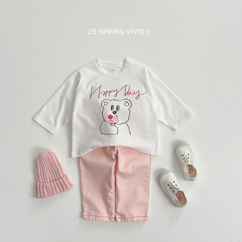 Vivid I - Korean Children Fashion - #fashionkids - Flower Bear Single Tee - 12