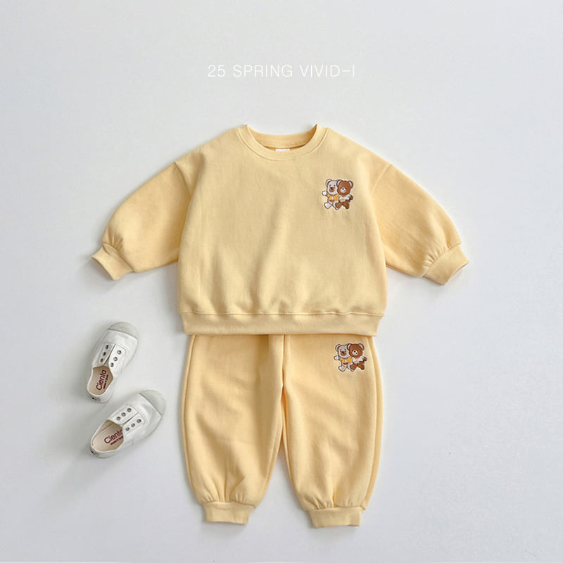Vivid I - Korean Children Fashion - #discoveringself - Brother Bear Top Bottom Set - 4