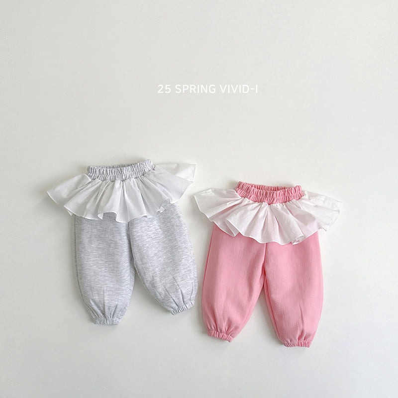 Vivid I - Korean Children Fashion - #fashionkids - Frill Chiffon Jogger Pants