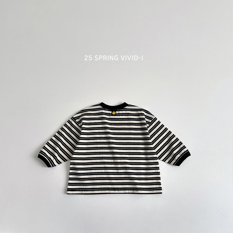 Vivid I - Korean Children Fashion - #fashionkids - Smile Stripe Tee - 7