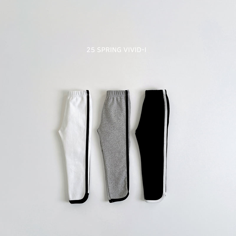 Vivid I - Korean Children Fashion - #fashionkids - Line Leggings - 3