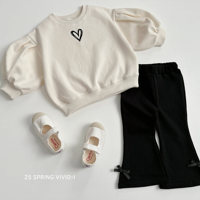 Vivid I - Korean Children Fashion - #fashionkids - Heart Embroidered Puff Sweatshirts - 9