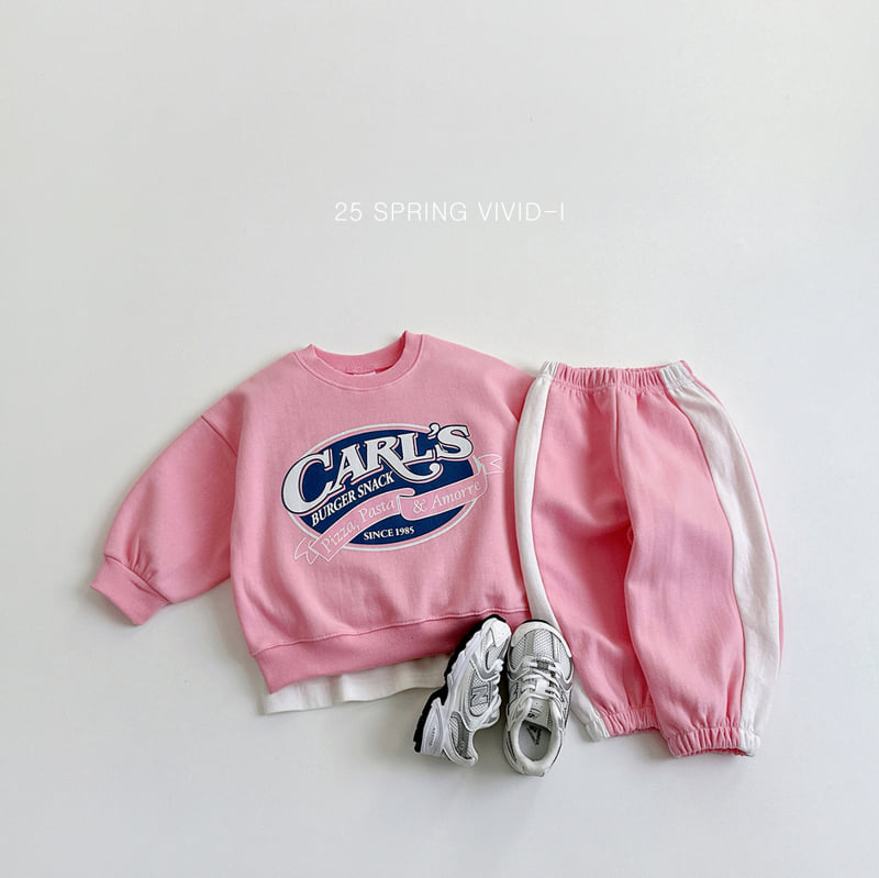 Vivid I - Korean Children Fashion - #kidsshorts - Line Raglan Top Bottom Set - 7