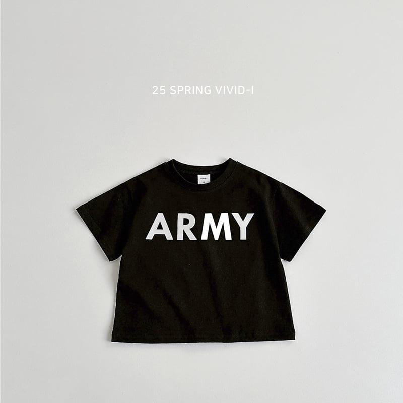 Vivid I - Korean Children Fashion - #kidsshorts - Army Short Sleeve Tee - 3