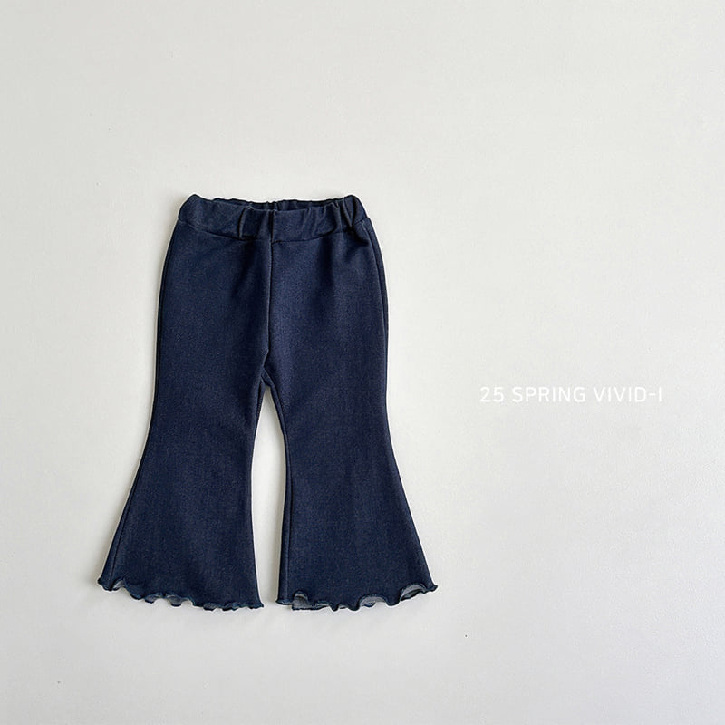 Vivid I - Korean Children Fashion - #kidsshorts - Span Denim Bootcut Pants - 7
