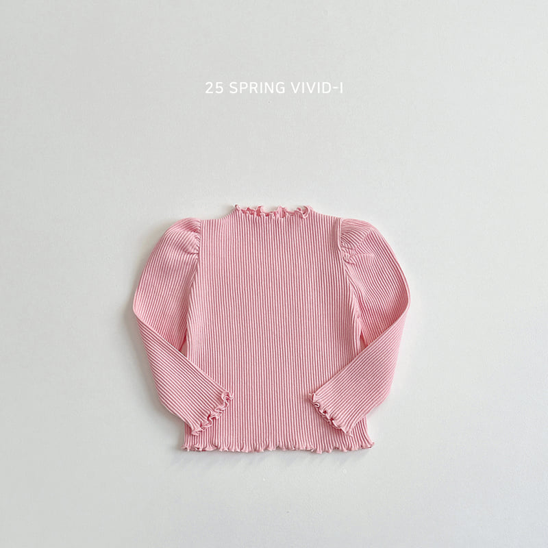 Vivid I - Korean Children Fashion - #kidsshorts - Ribbed Wave Tee - 5