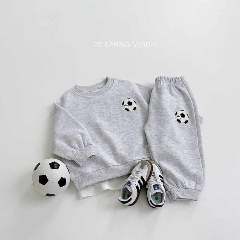 Vivid I - Korean Children Fashion - #kidsshorts - Ball Embroidery Top Bottom Set - 5