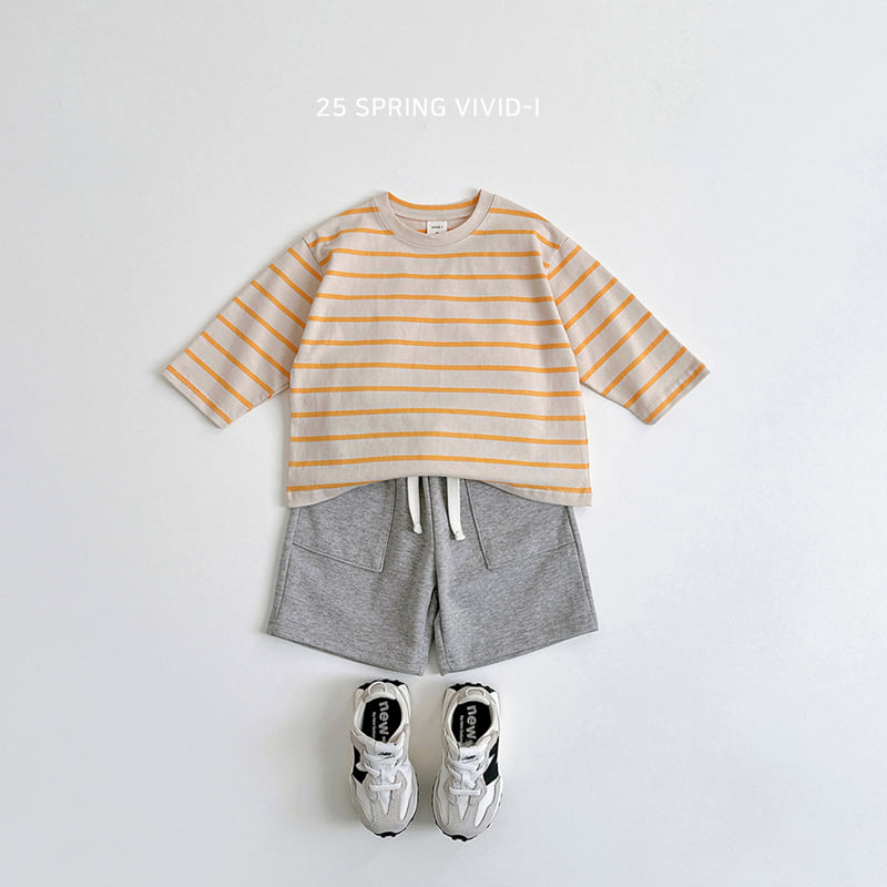 Vivid I - Korean Children Fashion - #kidsstore - Stripe Daily Tee - 12