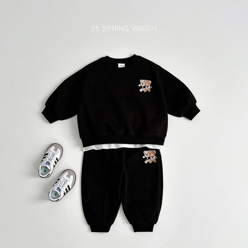 Vivid I - Korean Children Fashion - #kidsstore - Brother Bear Top Bottom Set - 6
