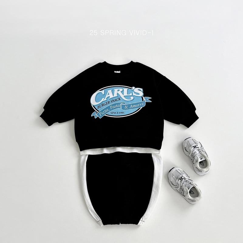 Vivid I - Korean Children Fashion - #kidsstore - Line Raglan Top Bottom Set - 8