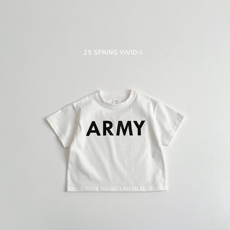 Vivid I - Korean Children Fashion - #kidsshorts - Army Short Sleeve Tee - 4