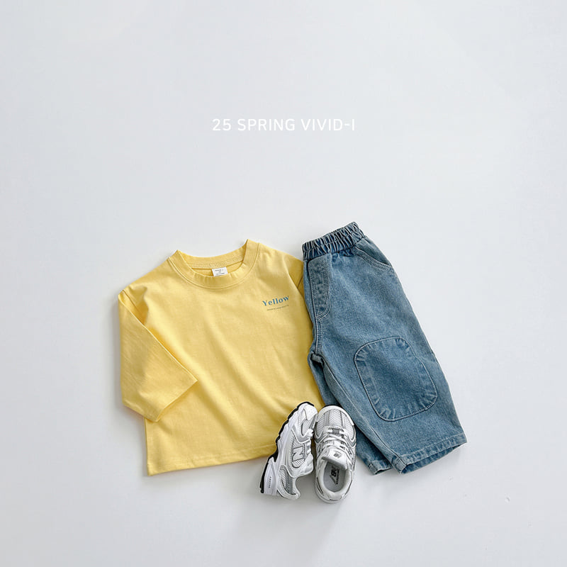 Vivid I - Korean Children Fashion - #kidsstore - Patch Denim Pants - 7