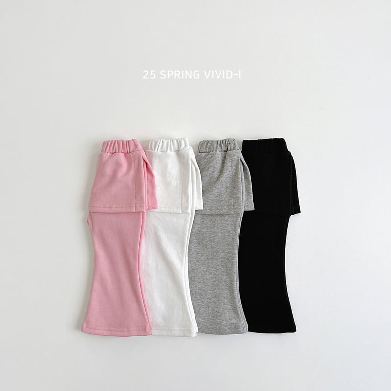 Vivid I - Korean Children Fashion - #kidsstore - Wrap Skirt Bootcut Pants - 3