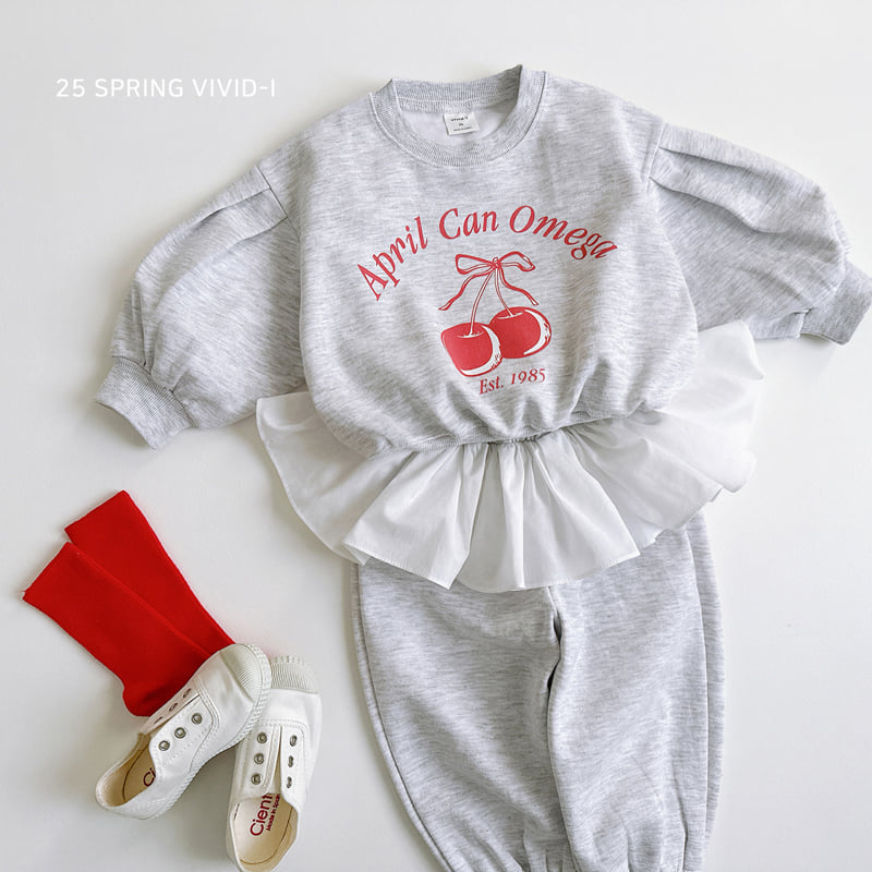 Vivid I - Korean Children Fashion - #kidsstore - Cherry Crop Sweatshirts - 8