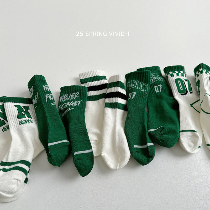 Vivid I - Korean Children Fashion - #kidzfashiontrend - Greenie Socks - 10