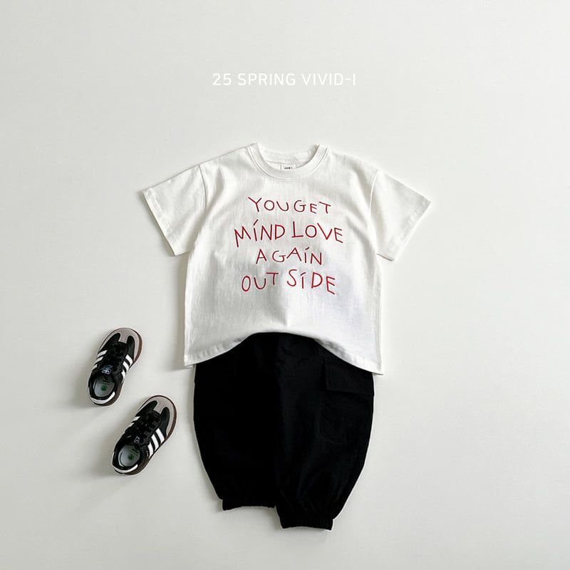 Vivid I - Korean Children Fashion - #kidzfashiontrend - Font Embroidery Short Sleeve Tee - 9