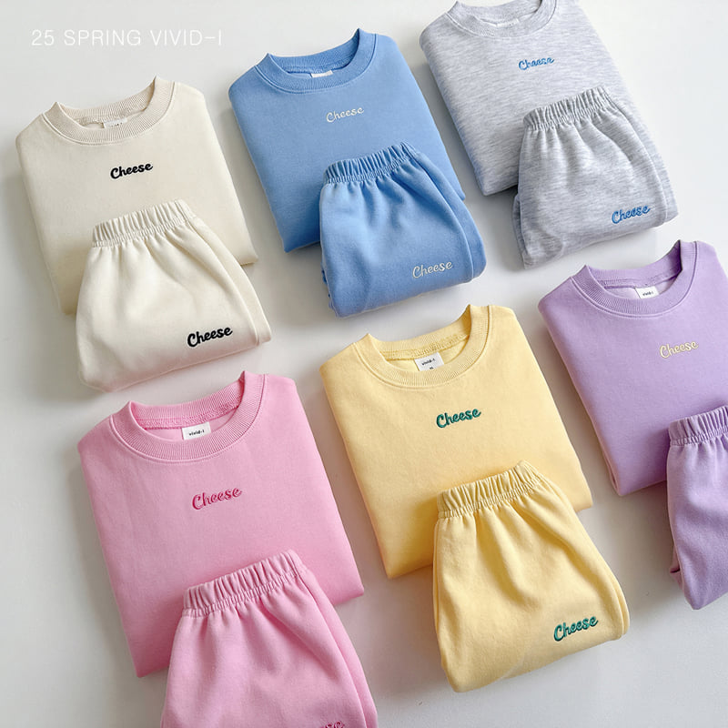 Vivid I - Korean Children Fashion - #kidzfashiontrend - Cheese Embroidery Top Bottom Set - 12