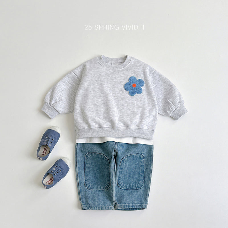 Vivid I - Korean Children Fashion - #kidzfashiontrend - Flower Embroidery Top Bottom Set - 9