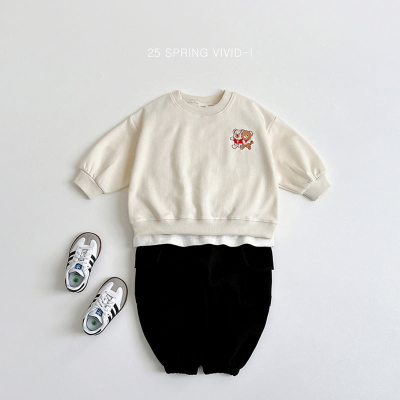 Vivid I - Korean Children Fashion - #kidzfashiontrend - Brother Bear Top Bottom Set - 7