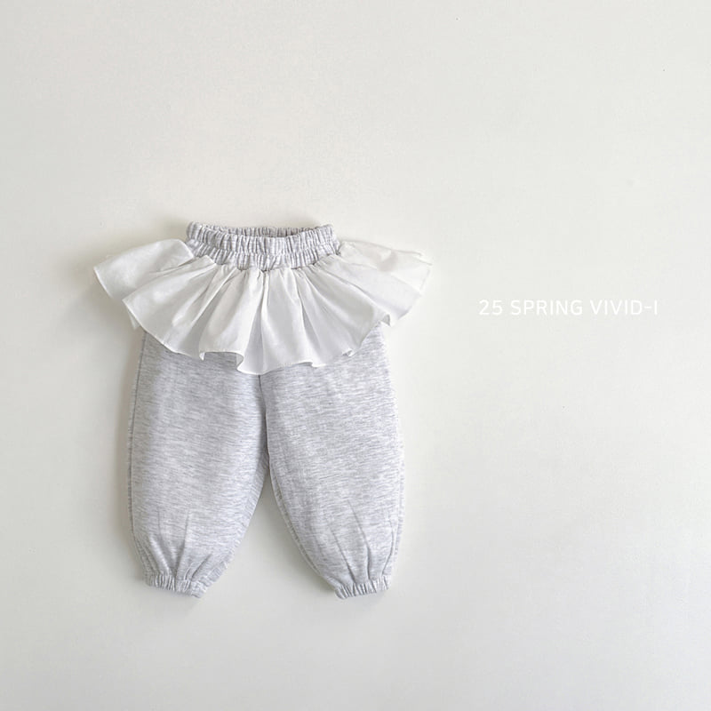 Vivid I - Korean Children Fashion - #kidsstore - Frill Chiffon Jogger Pants - 4