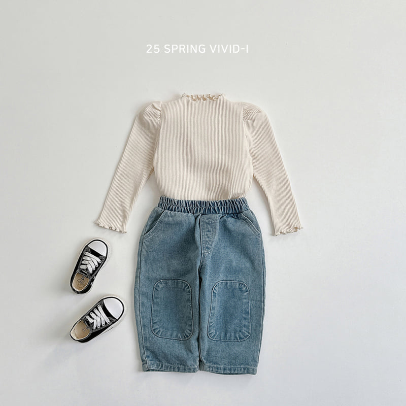 Vivid I - Korean Children Fashion - #kidzfashiontrend - Ribbed Wave Tee - 7