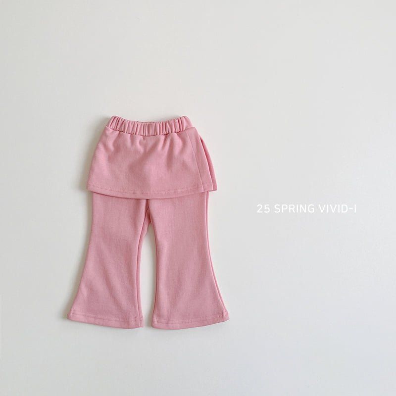 Vivid I - Korean Children Fashion - #kidsstore - Wrap Skirt Bootcut Pants - 4