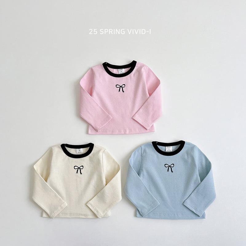 Vivid I - Korean Children Fashion - #kidzfashiontrend - Ribbon Single Tee