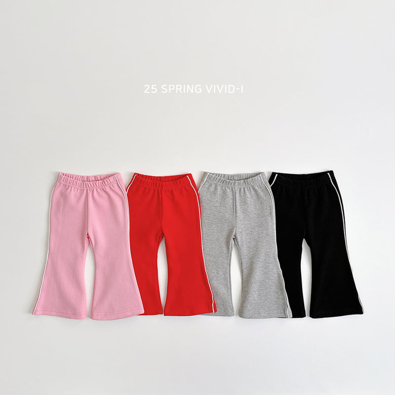 Vivid I - Korean Children Fashion - #littlefashionista - Strap Bootcut Pants - 3