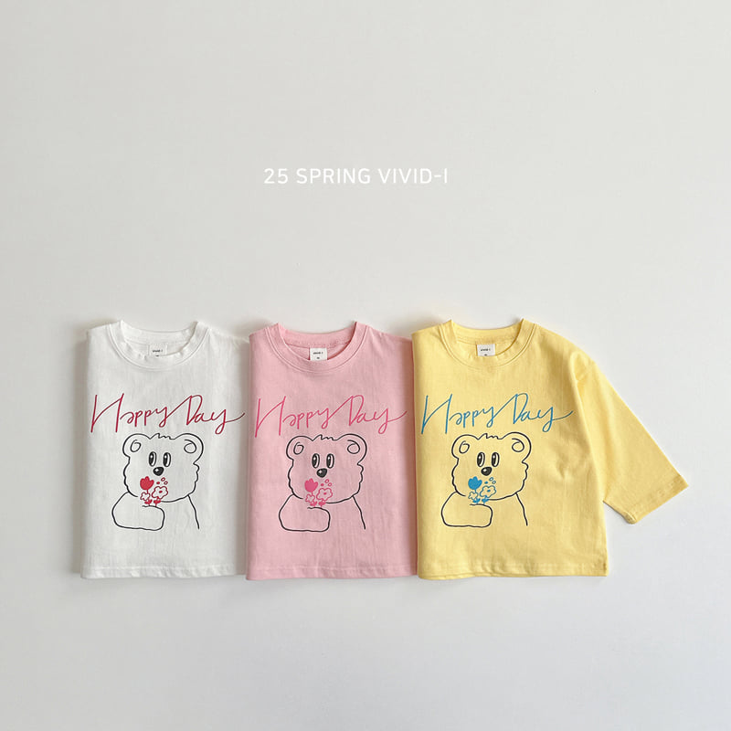 Vivid I - Korean Children Fashion - #littlefashionista - Flower Bear Single Tee