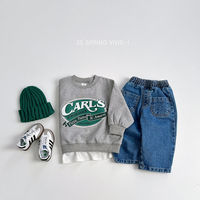 Vivid I - Korean Children Fashion - #littlefashionista - Line Raglan Top Bottom Set - 11