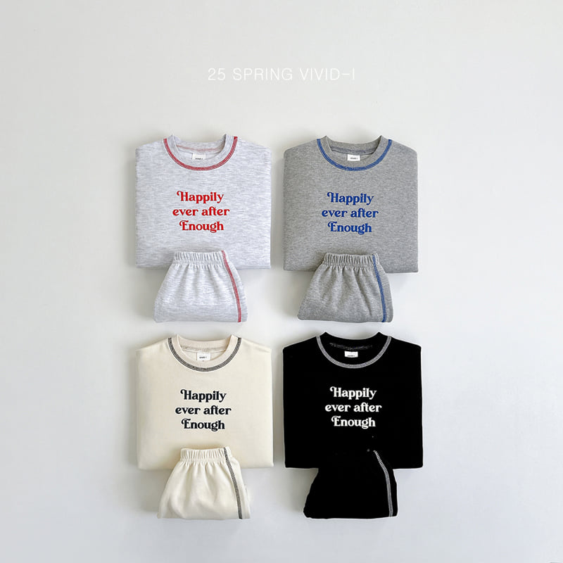 Vivid I - Korean Children Fashion - #littlefashionista - Stitch Top Bottom Set