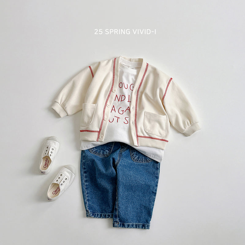 Vivid I - Korean Children Fashion - #magicofchildhood - Font Embroidery Short Sleeve Tee - 12