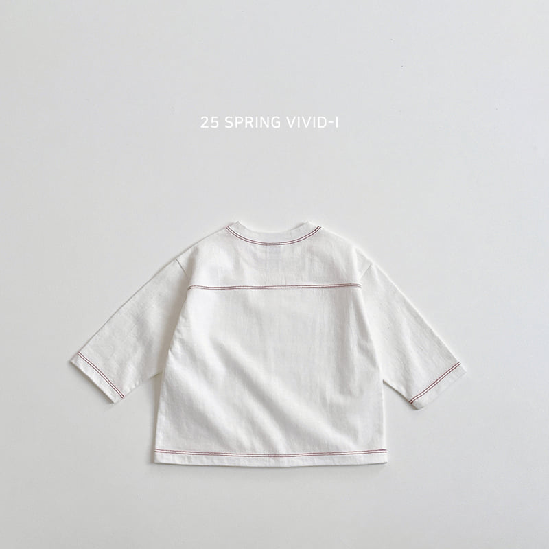 Vivid I - Korean Children Fashion - #magicofchildhood - Stitch Line Single Tee - 5