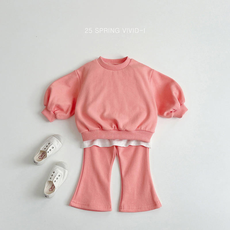 Vivid I - Korean Children Fashion - #magicofchildhood - Color Bootcut Top Bottom Set - 7
