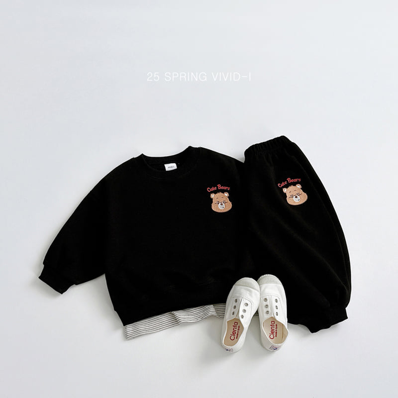Vivid I - Korean Children Fashion - #magicofchildhood - Cute Bear Top Bottom Set - 10